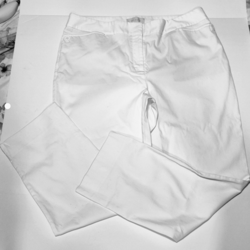 Talbots Women's crop Length Chinos, Sz 14, White